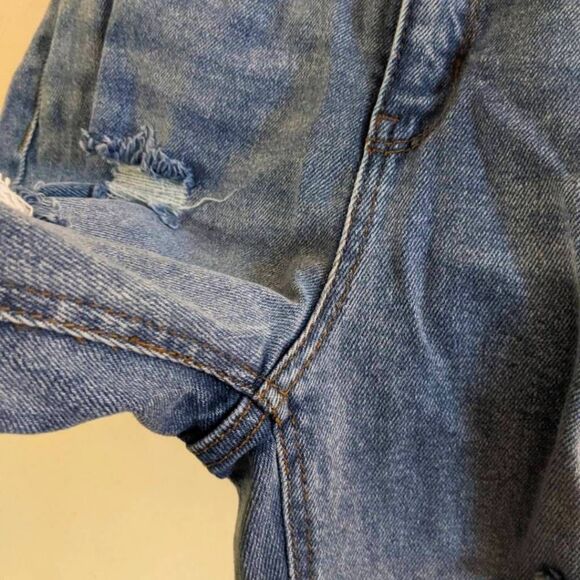 Tinseltown High Rise Distressed Mom Jeans Women’s Size 1 Medium Wash Y2K Grunge - Picture 10 of 10